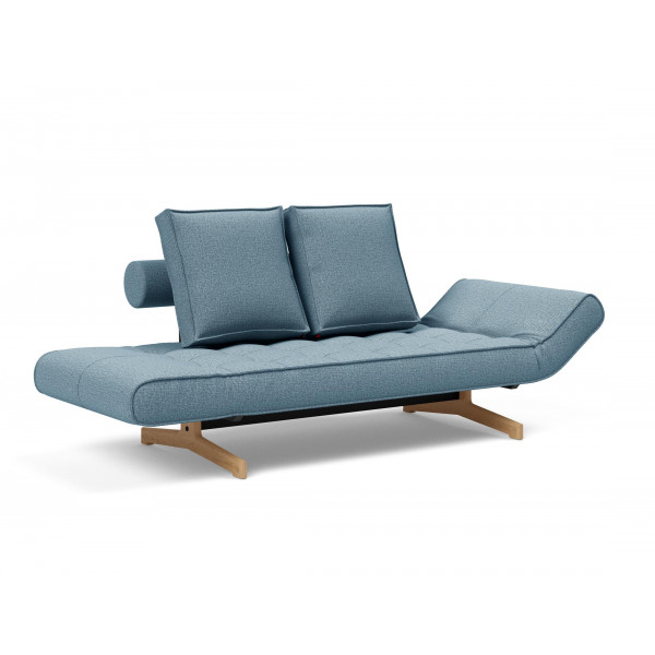 Кушетка голубая Innovation Living Ghia 80х210 см ножки дуб