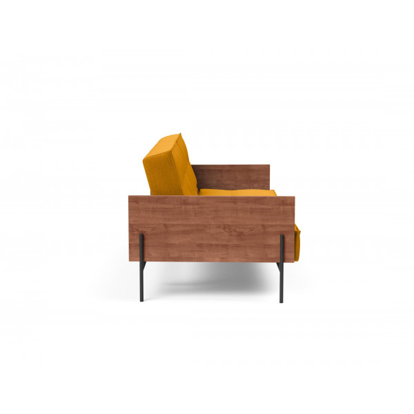 Желтый диван Innovation Living Splitback Lauge 115х210 см с подлокотниками