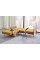 Желтый диван Innovation Living Splitback Lauge 115х210 см с подлокотниками