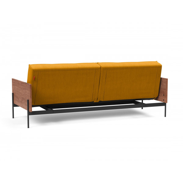 Желтый диван Innovation Living Splitback Lauge 115х210 см с подлокотниками