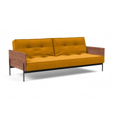 Желтый диван Innovation Living Splitback Lauge 115х210 см с подлокотниками