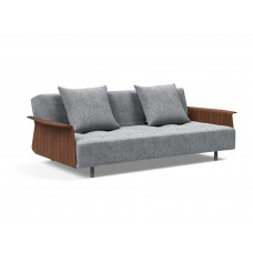 Диван Innovation Living Long Horn Deluxe c деревянными подлокотниками серый