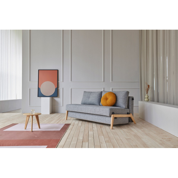 Диван Innovation Living Cubed 140х200 см с дубовыми ножками серый