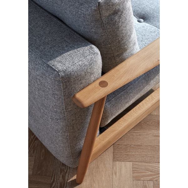 Диван Innovation Living Eluma Deluxe Button 140х200 см серый