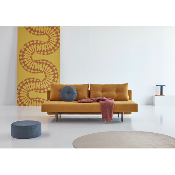 Диван Innovation Living Recast Plus желтый с тёмными ножками Styletto
