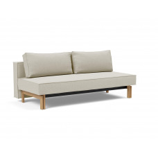 Диван Innovation Living Sly 140х200 см белый с дубовыми ножками